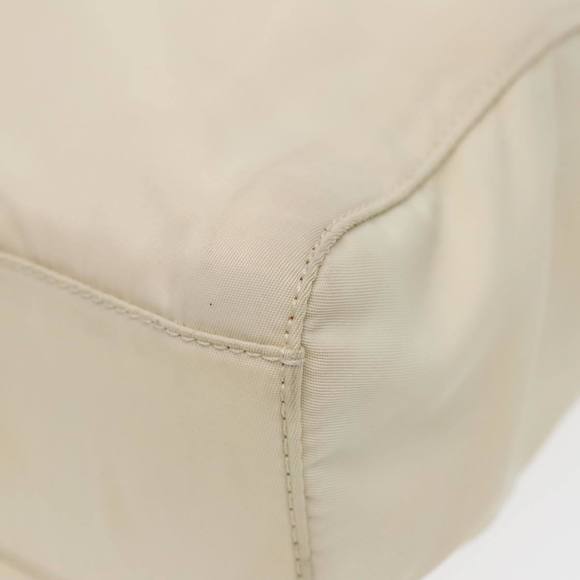 PRADA Hand Bag Nylon White Silver Auth 89620 - Picture 14 of 16
